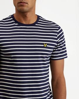 Camiseta rayas/ navy/ lyle-scott