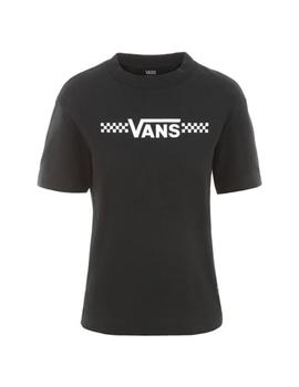 Camiseta  Negra de Corte Cuadrado de Vans para Mujer