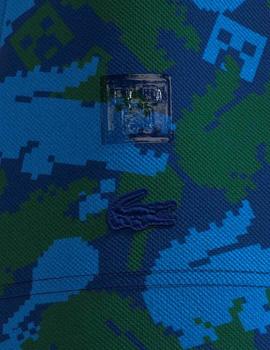 LACOSTE POLO MINECRAFT CLASIS FIT M/C AZUL VERDE
