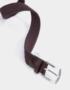 Tiffosi cinturón trenzado marrón