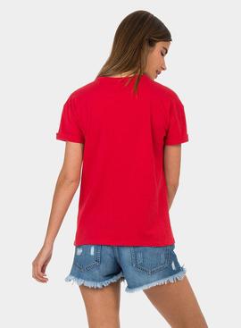 Camiseta Tiffosi  Brandly Roja para Mujer
