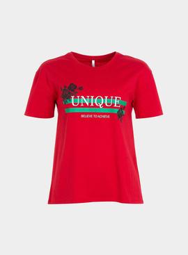 Camiseta Tiffosi  Brandly Roja para Mujer