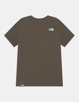 NORTH FACE CAMISETA YOUTH TAUPE GREEN