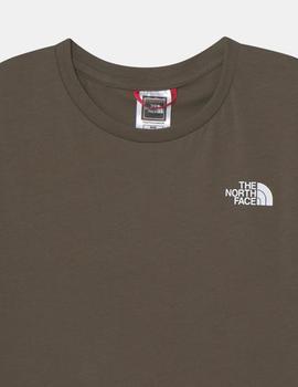 NORTH FACE CAMISETA YOUTH TAUPE GREEN