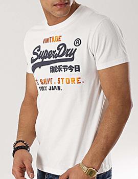 Camiseta Shop Optic Blanco Supeprdry para Hombre