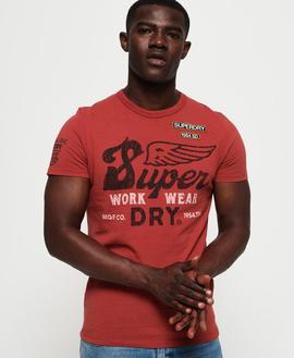 Camiseta Work Wear Rojo Superdry para Hombre
