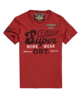 Camiseta Work Wear Rojo Superdry para Hombre