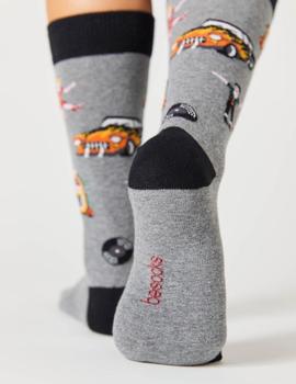 BE SOCKS CALCETINES BE ROCKABILLY GRIS