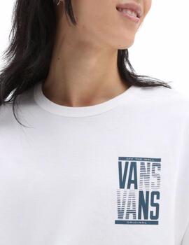 VANS CAMISETA BLANCA OFF THE WALL STACKED