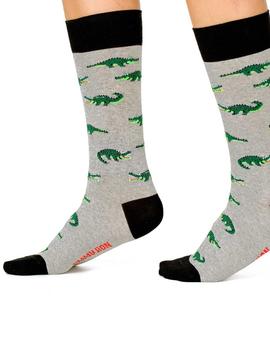 Calcetines Crocodiles Gris Jimmy Lion para Mujer