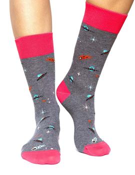 Calcetines Cosmic Life Grey Jimmy Lion Mujer