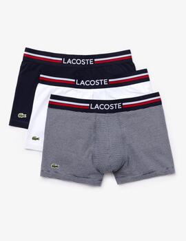 LACOSTE PACK 3 CALZONCILLOS MARINOS
