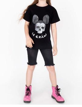 Camiseta Mouse Negro Le Crâne KIDS