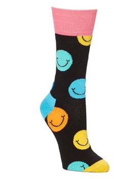 Calcetines Smile Azul Naranja Happy Socks para Mujer
