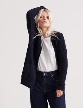 Cardigan Lannah Cable Eclipse Navy Superdry