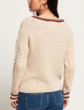 Jersey American Knit Beige Superdry para Mujer