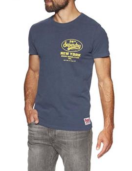 Camiseta Demolition Crew Rich Navy Superdry para Hombre