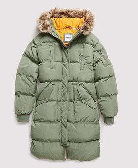 Luxe longline Puffer Verde Superdry para Mujer