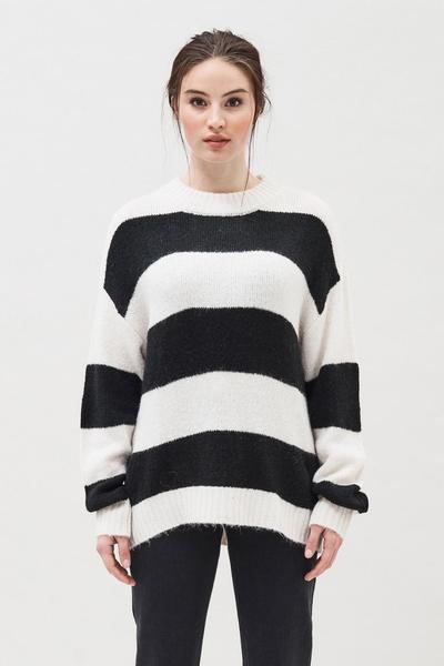 Jersey Kyoko knit Rayas Negro Blanco Dr Denim para Mujer