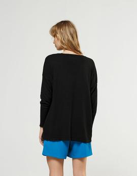 Jersey Pullover Negro BSB Mujer