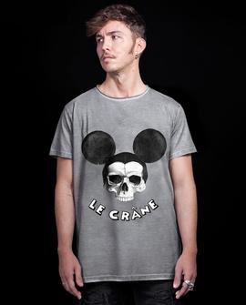 Camiseta Mouse Gris Le Crâne Unisex