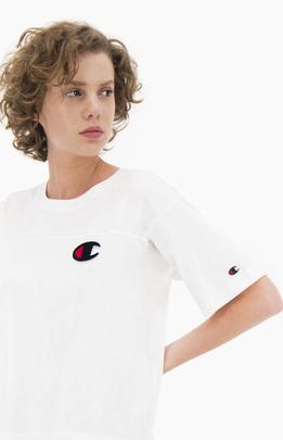Camiseta Crop Logo Blanco Champion para Mujer