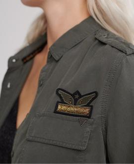 Camisa Harlowe Military Verde Superdry para Mujer
