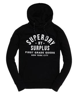 Sudadera Capucha Surplus Goods Graphic  Negro Superdry