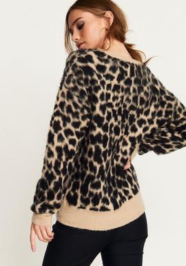 Jersey Sandy Leopardo Camel Rut and Circle Mujer