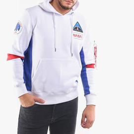 SPACE CAMP HOODY/ WHITE /ALPHA