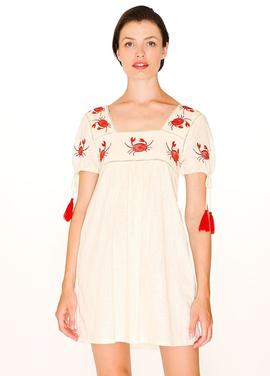 Crab Emb. Dress/ Ivory/Pepa Loves